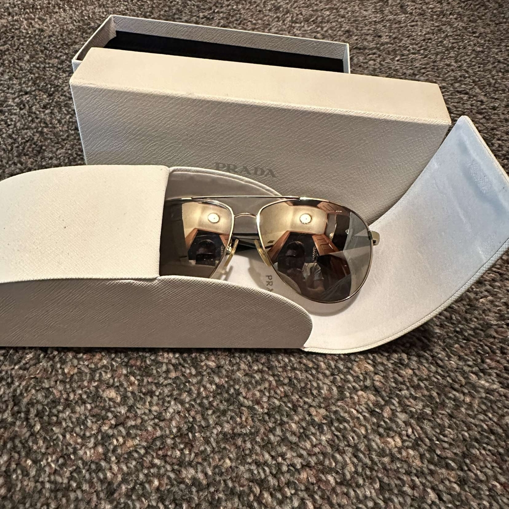 Prada Metallic Aviator Shades